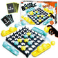 Bounce Ball Game with Family, Adults, Teens and Children, Connect Ball Board Games Table Game Toys, with 9 Cards with Different Patterns, 16 Balls