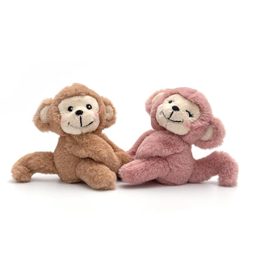 Plushland Magnetic Plush Pair - Couple Stuffed Animals Set Pairs Plush Toys for Best Friends & Kids - Huggable Monkey-Ready Emotional Support Toy