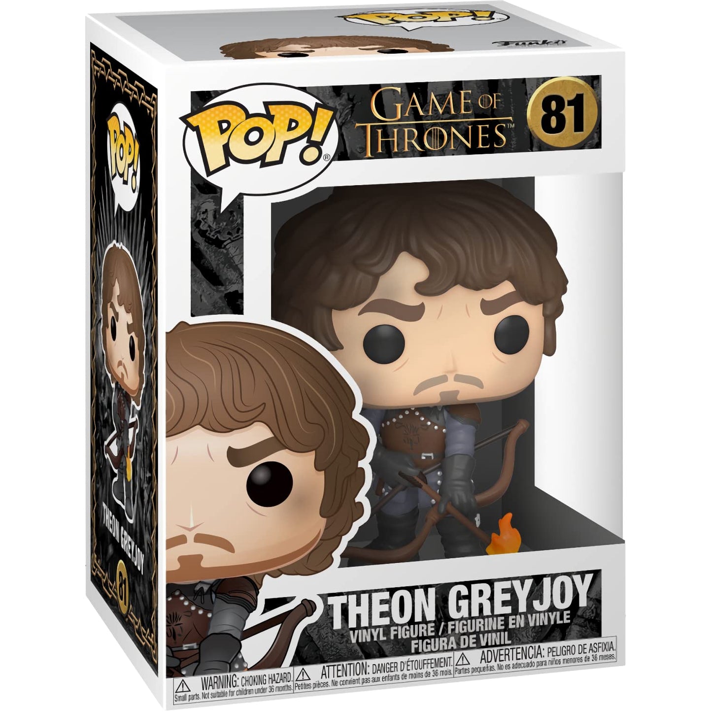Theon Greyjoy: Fun ko P o p ! Vinyl Figurine Bundle with 1 Compatible 'ToysDiva' Graphic Protector (081-44821 - B)
