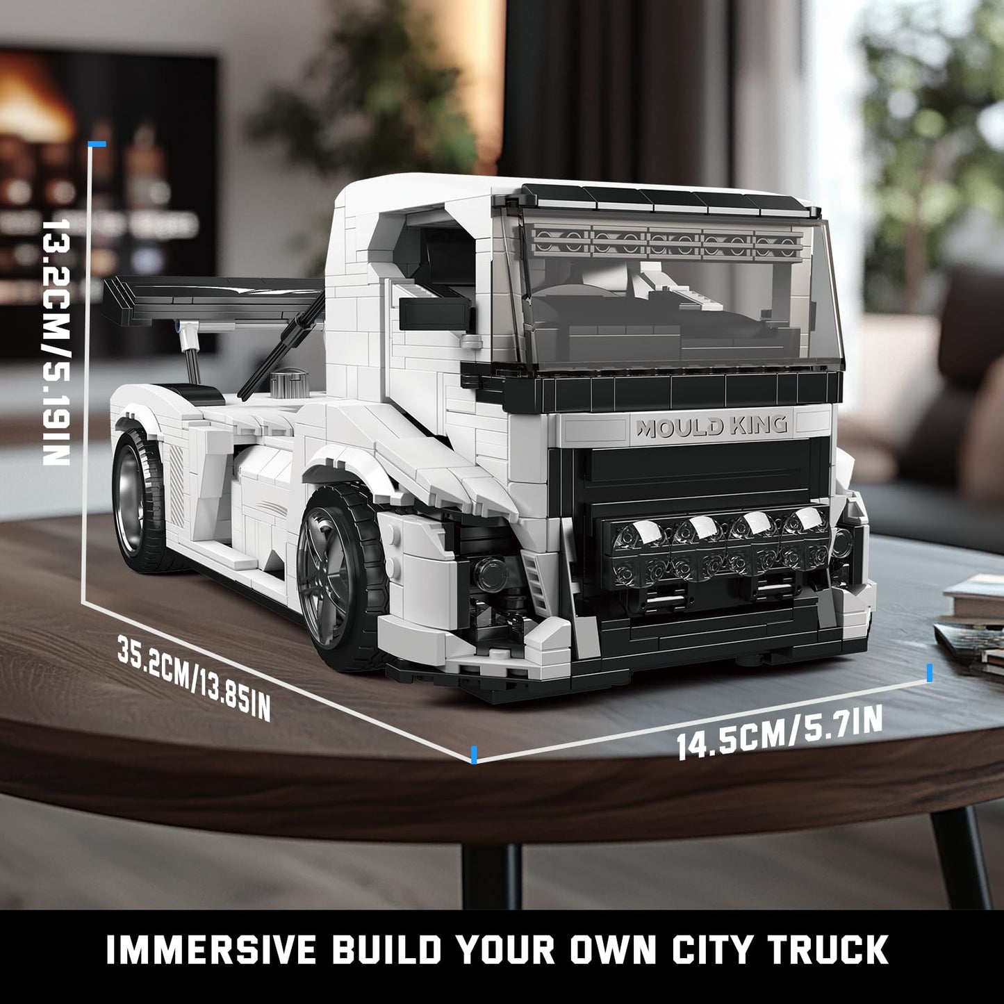 Mould King 10036 Tractor Truck Building Set, MOC City Semi Truck Building Blocks Set to Build, Gift for Age 14+/Adult Collections Enthusiasts(1604+