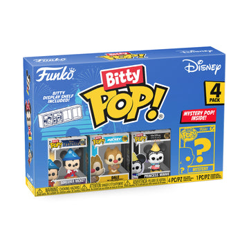 Funko Bitty POP! Disney - Sorcerer Mickey, 4-Pack - Sorcerer Mickey, Dale, Princess Minnie and A Surprise Mystery Mini Figure - 0.9 Inch (2.2 Cm)