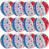 Fun Express Patriotic Beach Ball for Fourth of July (Set of 12) Red, White and Blue