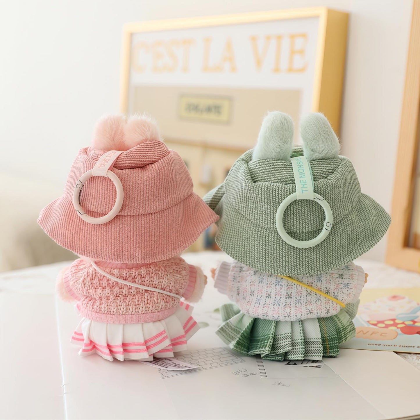 17cm Doll Clothes Set, 5 Pieces Dress Outfit Set for 6.7inch Doll Suit, Fashion Chic Hat & Clothes Accessories for 1st/2nd/3rd Gen Dolls Play &