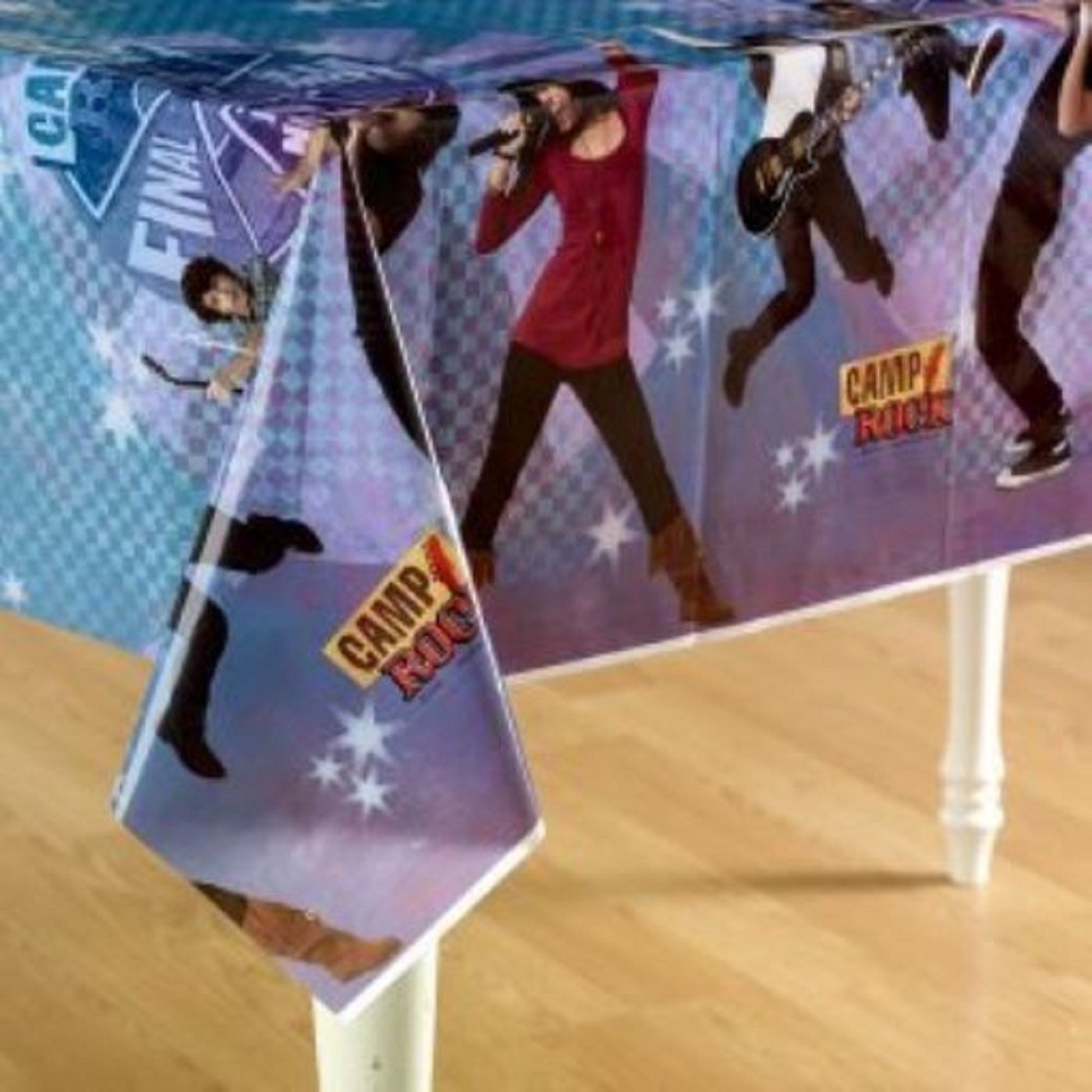 Camp Rock 54in x 102in Plastic Tablecover by KidsPartyWorld.com