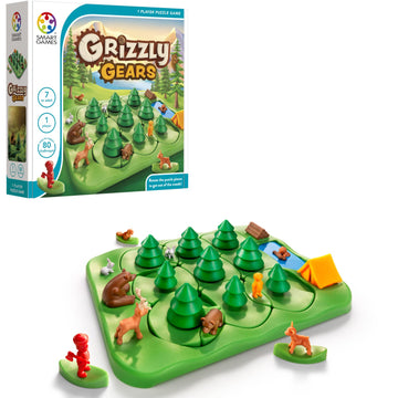 SmartGames Grizzly Gears - Rotating Maze Puzzle Game with 80 Challenges for Ages 7+