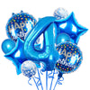 Balloons, 11 pcs Foil Balloons 4 year old for 4st Birthday Party Supplies Decoration? Confetti Balloon Kids Party Balloons Birthday Party Supplies 4