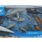 Animal Planet Sea of Sharks Playset - 14 Piece Shark Figure Set Featuring Great White, Hammerhead, Megamouth & More for Kids Ages 3+
