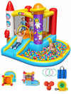 Whubefy Inflatable Bounce House for Kids 3-6, Bouncy House with Ball Pit Pool, Jumping Castle with Blower for Kids,Space Theme Play House 112x98.4 in