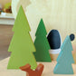 Tender Leaf Toys - Fir Tops - Set of Three Wooden Fir Trees and a Fox for Kids Train Accessories - Imaginative and Pretend Play for Kids Age 3+