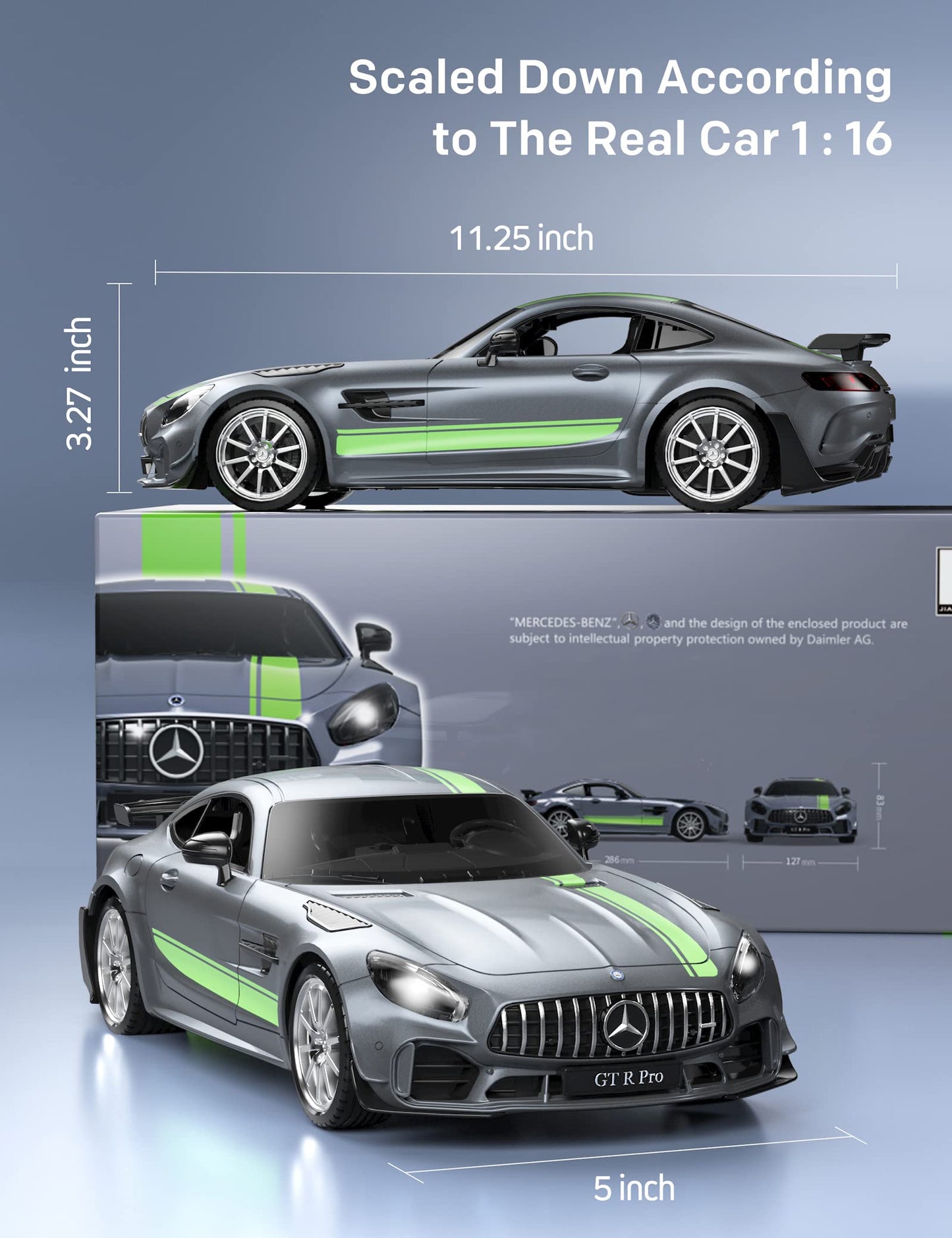 MIEBELY 1/16 Licensed Mercedes Benz GT R ProRc Cars for Kids Adults