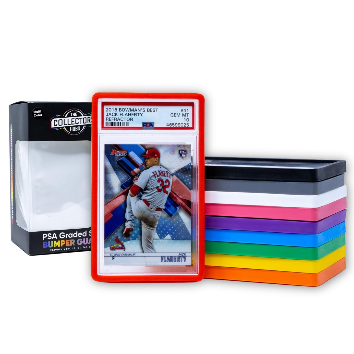 10× PSA Slab Guards - Impact-Resistant Protection System for PSA Graded Cards | Engineered Shock-Absorbing PSA Slab Protector | Multicolor PSA Bumper