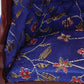 Classics by Handley Dollhouse Miniature Victorian Sofa, Mahogany with Blue Floral Fabric