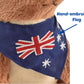 BOHS Plush Kangaroo with Australia Scarf and Removable Joey - Cuddly Soft Stuffed Mom and Baby Animals Toy- 11 Inches