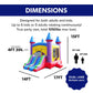 HeroKiddo 14x18 Jelly Bean Commercial Inflatable Bouncer Dual Lane Slide
