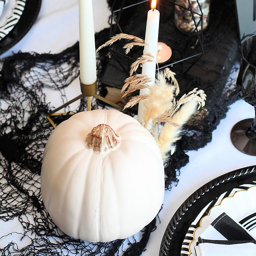 Fun Express White Craft Pumpkin - 5 inch - DIY Halloween and Fall Home Decor