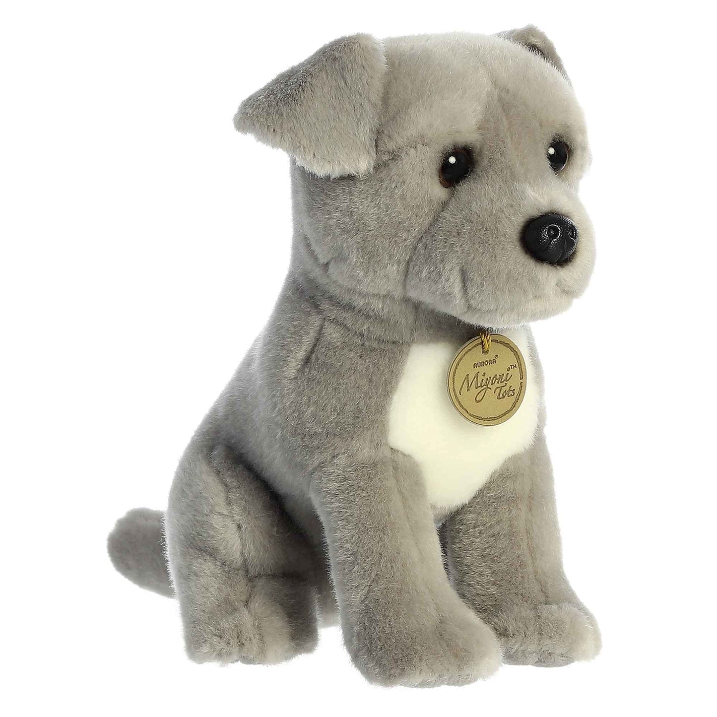 Aurora® Adorable Miyoni® Tots Pit Bull Puppy Stuffed Animal - Lifelike Details Make a Cherished Companion - Perfect for Decorating Bedrooms or