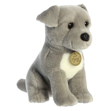 Aurora® Adorable Miyoni® Tots Pit Bull Puppy Stuffed Animal - Lifelike Details Make a Cherished Companion - Perfect for Decorating Bedrooms or