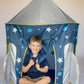 Chuckle & Roar - Spaceship Play Tent - Active Play for Toddlers - Preschool pop up Tunnel Companion - Ages 3 and up - Space Themed Tent