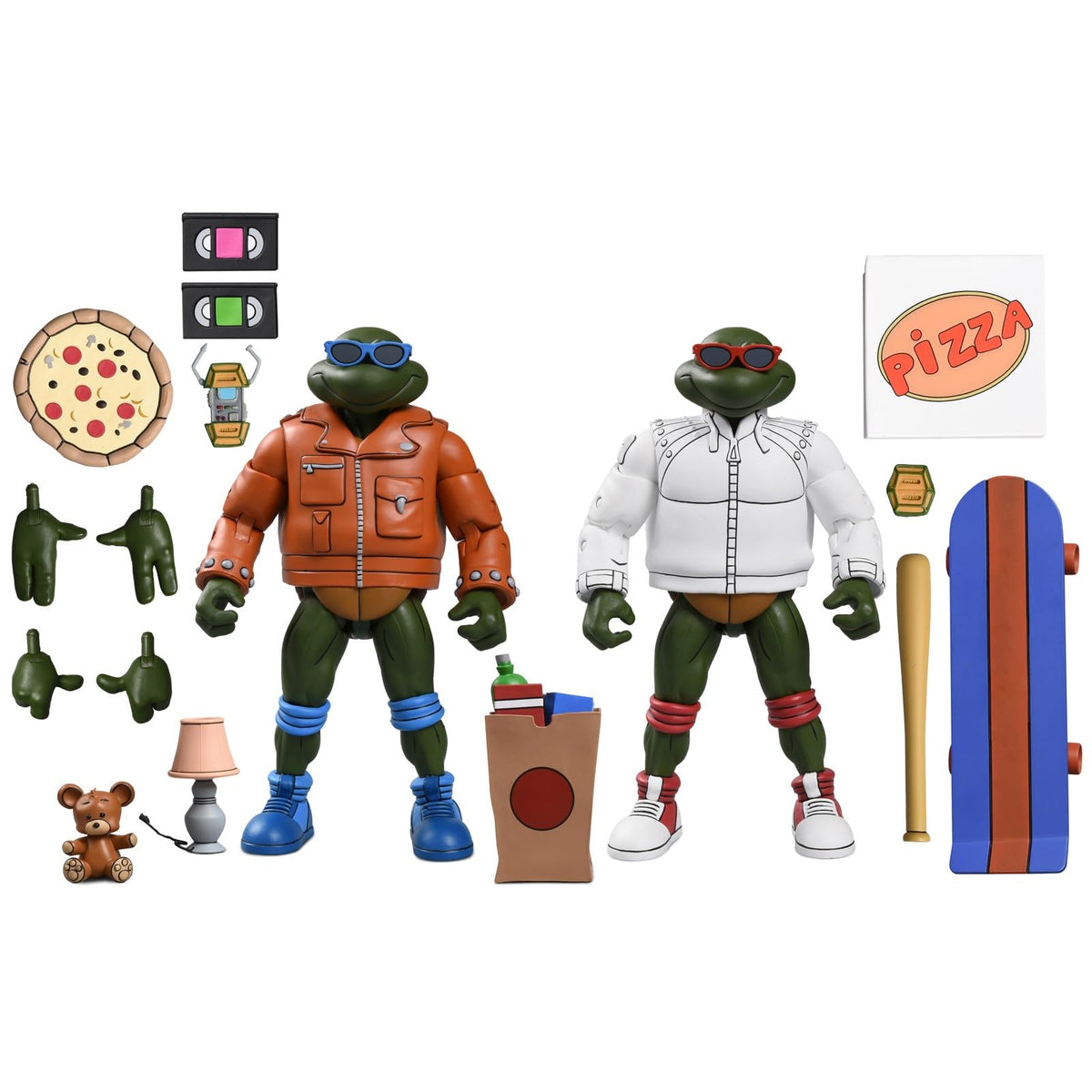NECA - Punk Leonardo and Punk Raphael Set 2 Scale Action Figures - Teenage Mutant Ninja Turtles Cartoon
