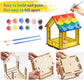 Kids Arts and Crafts for Outdoor,2 Pack Bird Feeder Wind Chime Kits for Children to Build and Paint, DIY Unfinished Wood STEM Painting Activities