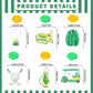 Golf Birthday Decorations - Golf Birthday Banner Hanging Swirls Hole In One Party Decorations for Kids Adults, Green