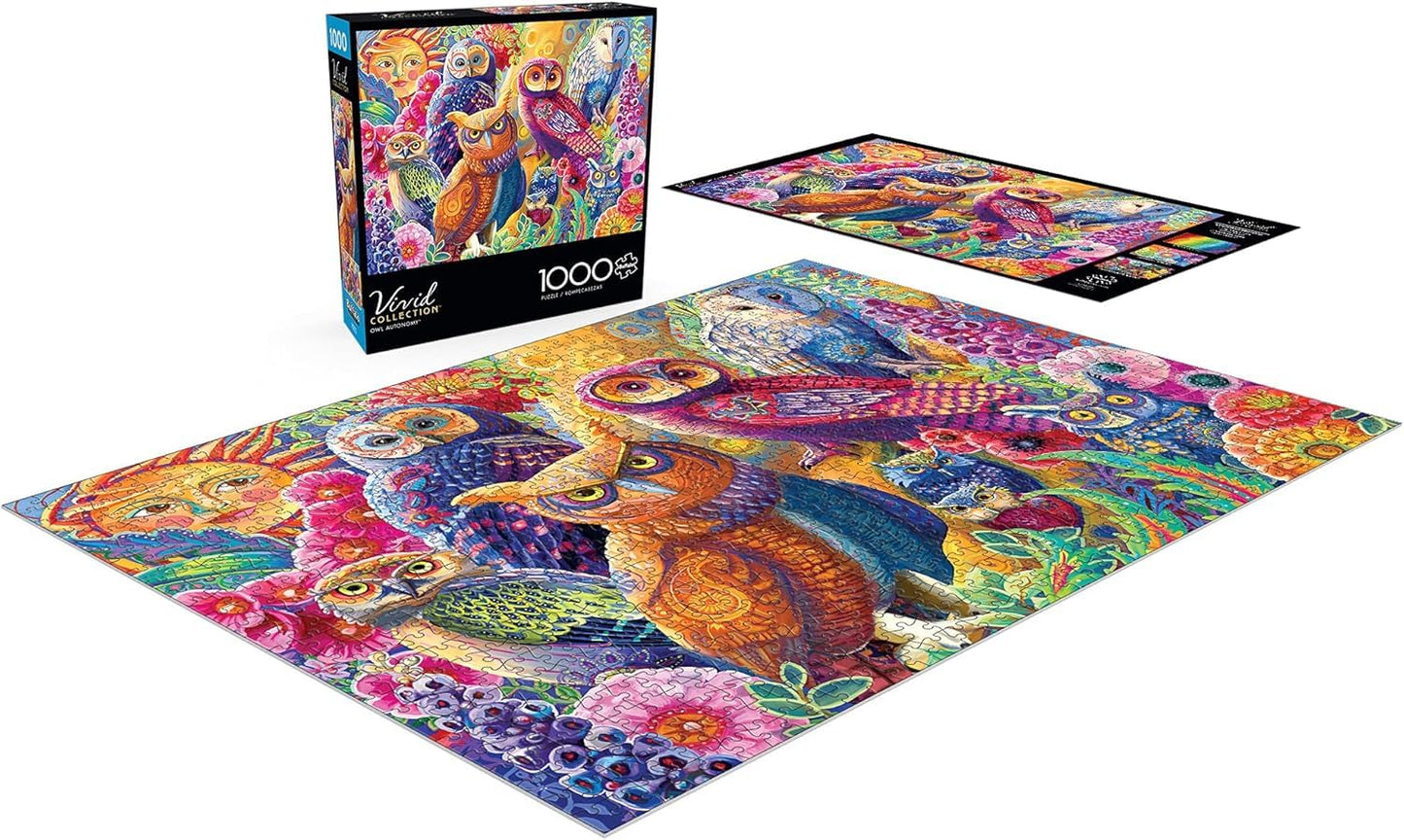Buffalo Games - Laura Audi - Owl Autonomy - 1000 Piece Jigsaw Puzzle for Adults -Challenging Puzzle Perfect for Game Nights - Finished Size is 26.75 x
