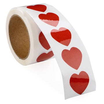 250 Small Red Heart Shaped Stickers - Valentine's Day - Stickers & Decorations, Heart Disease Awareness
