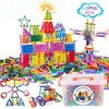Juboury 1054Pcs Building Toy Building Blocks Bars Different Shape Educational Construction Engineering Set 3D Puzzle, Interlocking Creative Connecting