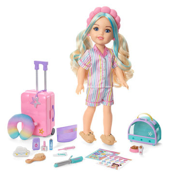 American Girl, AG Sisters Self-Care Sleepover Set, Doll Playset, for 14.5-inch Dolls, 22 pcs, for Ages 4+ (Amazon Exclusive)