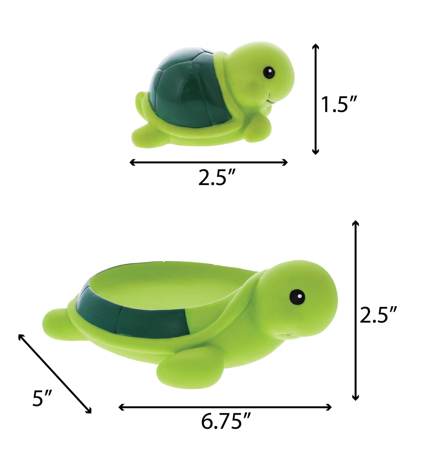 Dollibu Green Sea Turtle Family Animal Bath Squirters 4 Piece Bath Toy Set, Kids Bath Toys for Bathtime & Water Fun, Girls & Boys Floating Cute Animal