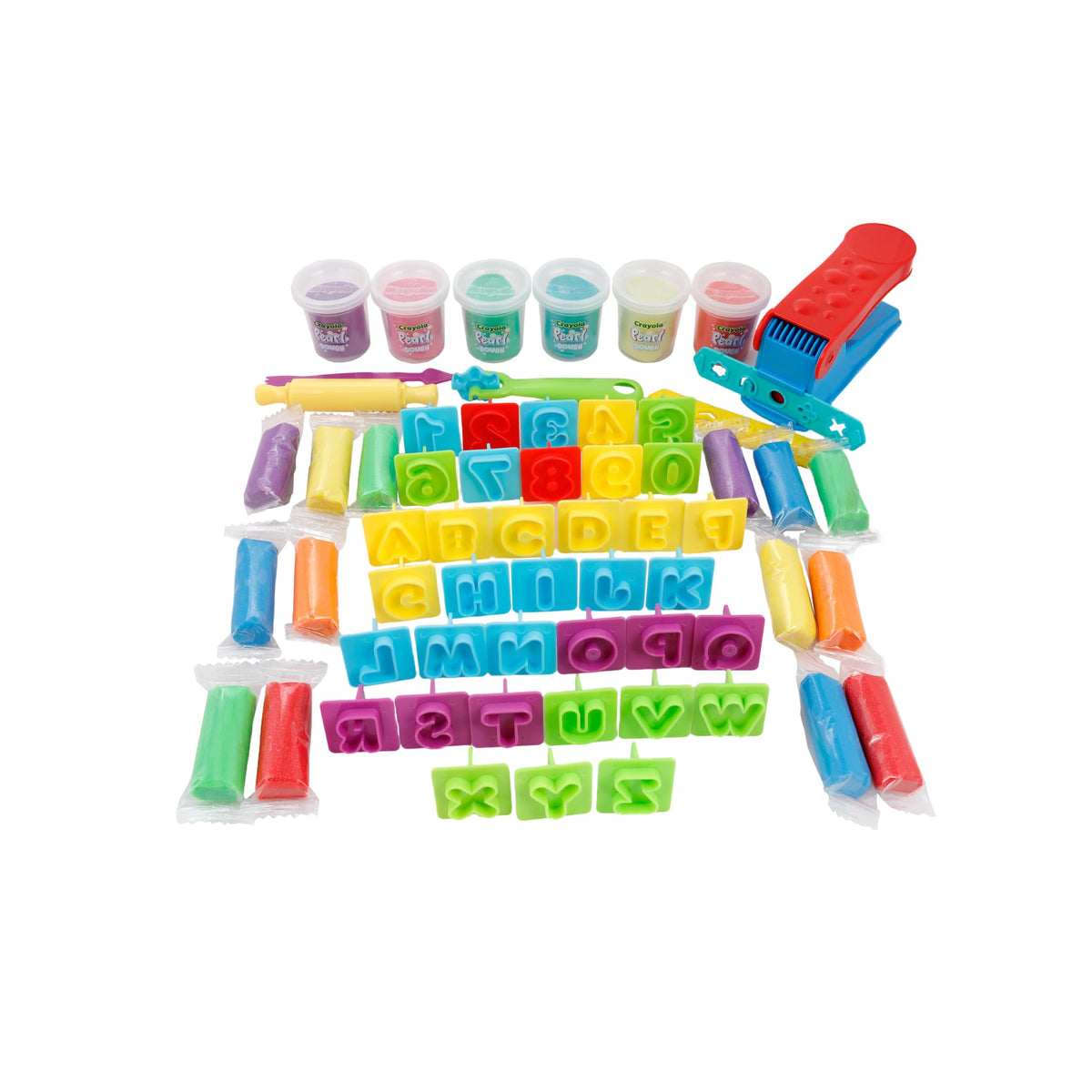 Crayola Silly Scents Mega Dough Activity Kit - Fidget Toys & Sensory Toys for Kids - 50+ Pieces Including Scented Dough, Alphabet & Number Cutters -