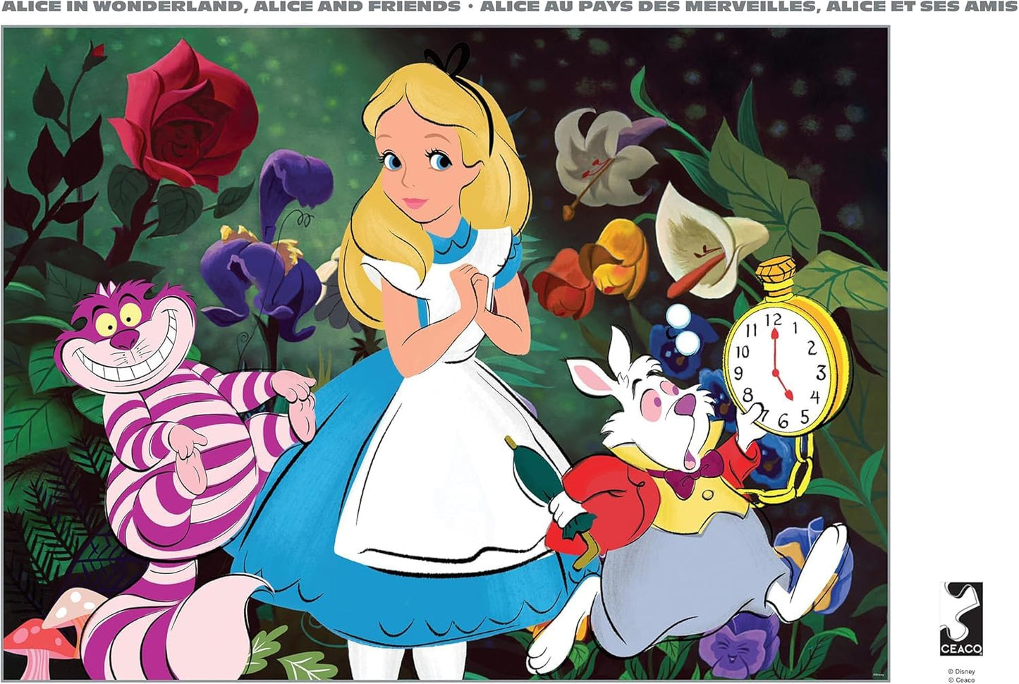 Buffalo Games - Silver Select - Disney - Alice in Wonderland, Alice and Friends - 1000 Piece Jigsaw Puzzle for Adults -Challenging Puzzle Perfect