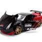 Jada 2009 Nissan GT-R Ben Sopra HSK Advan, Black/Red Toys 37022-1/24 Scale Diecast Model Car