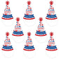 Big Dot of Happiness Cheerio, London - Cone Happy Birthday Party Hats for Kids and Adults - Set of 8 (Standard Size)