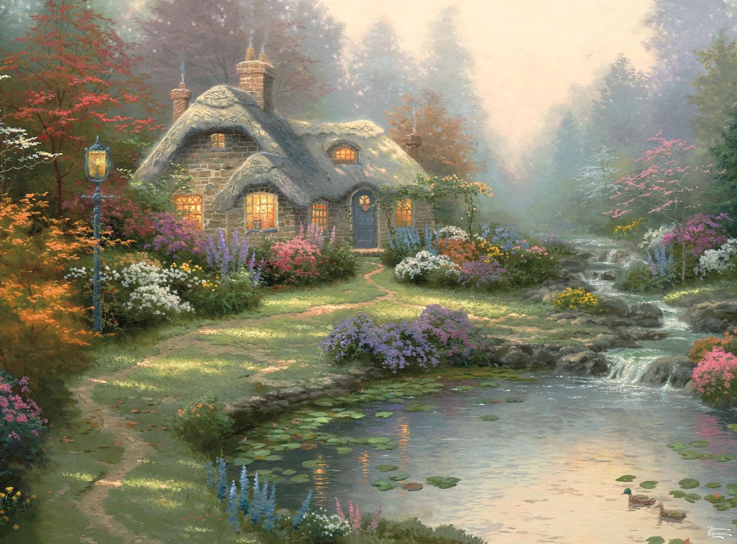 Ceaco - Thomas Kinkade Everett's Cottage - 1000 Piece Puzzle for Adults