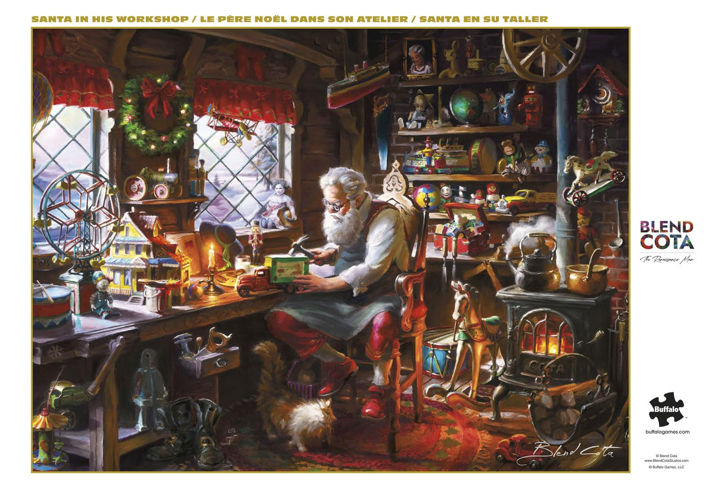 Buffalo Games - Santa in His Workshop - 1000 Piece Jigsaw Puzzle for Adults