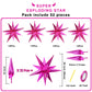 FUNTOOB Hot Pink Balloons Star Balloons Metallic Star Foil Balloons Hot Pink Star Cone Balloons Starburst Balloon Spike Balloons for Birthday