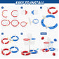 HYES Double Floating Pool Basketball Hoop with Backboard