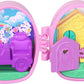 Polly Pocket x Sweethearts, Micro Doll & 2 Playsets with 7 Themed Accessories & Keychain Clip, Travel Toy, Partnership Compact