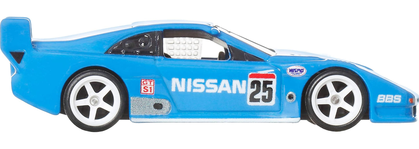 Hot Wheels Premium Car Culture Collectible Toy Car, 1:64 Scale Die-Cast Nissan 300GTX IMSA GTS, Silhouettes Vehicle with Real Riders Tires