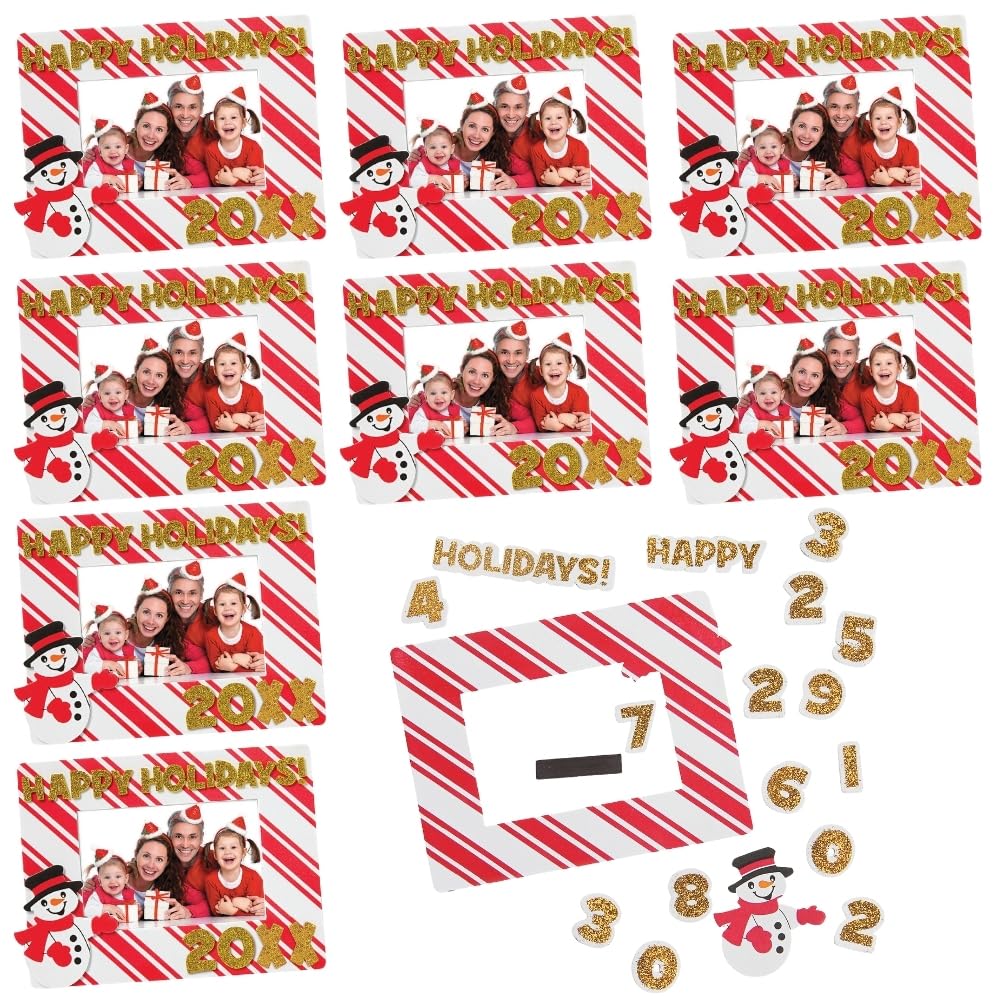 Dated Happy Holidays Picture Frame Craft Kit -12 - Crafts for Kids and Fun Home Activities