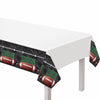 Multicolor Tailgates & Touchdowns Plastic Table Covers - 54" x 84" (3 Pc) - Vibrant Party Essentials for Football-Themed Celebrations