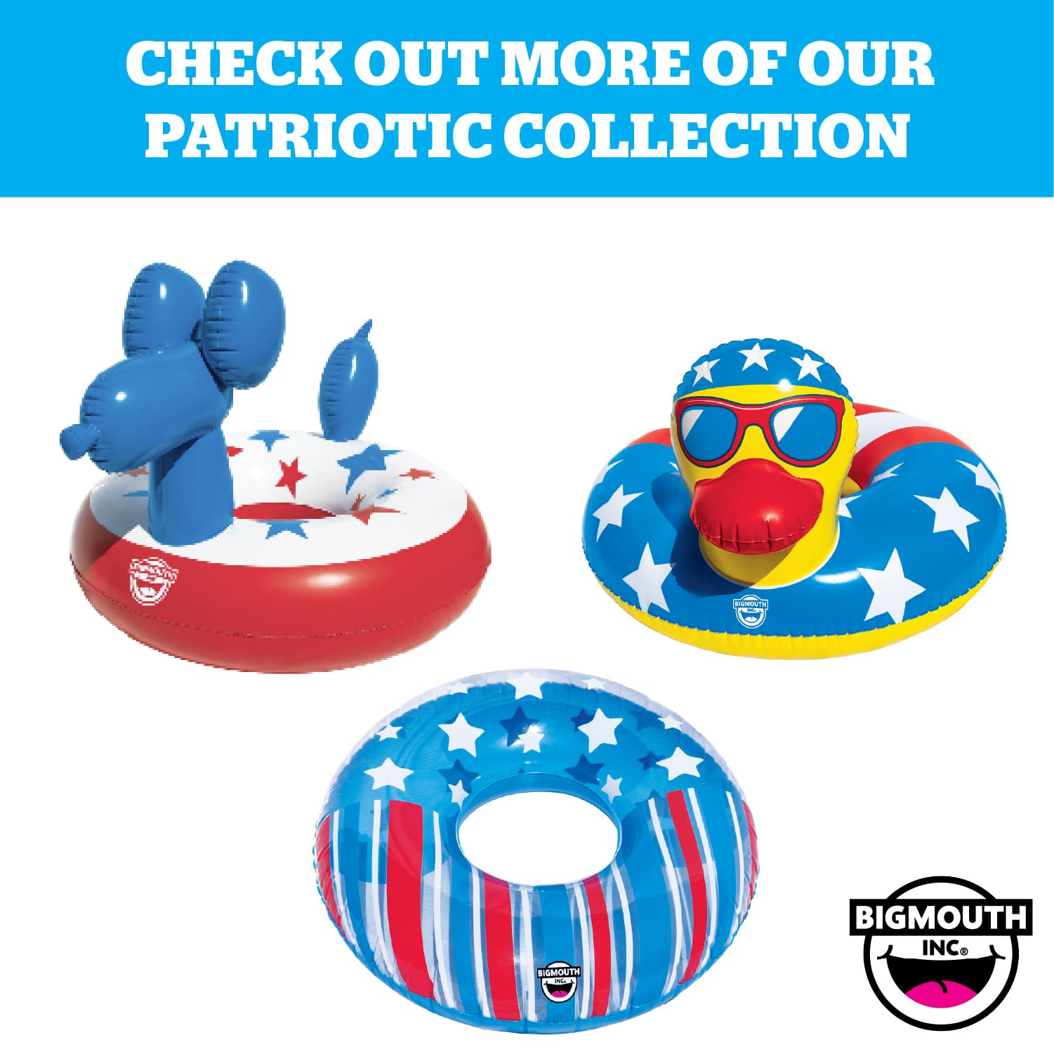 Patriotic Stars Pool Float, Red White and Blue