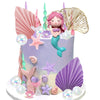 Mermaid Cake Toppers Under the Sea Mermaid Tail Cake Decorations for Birthday Baby Shower Party Supplies (Style 2)