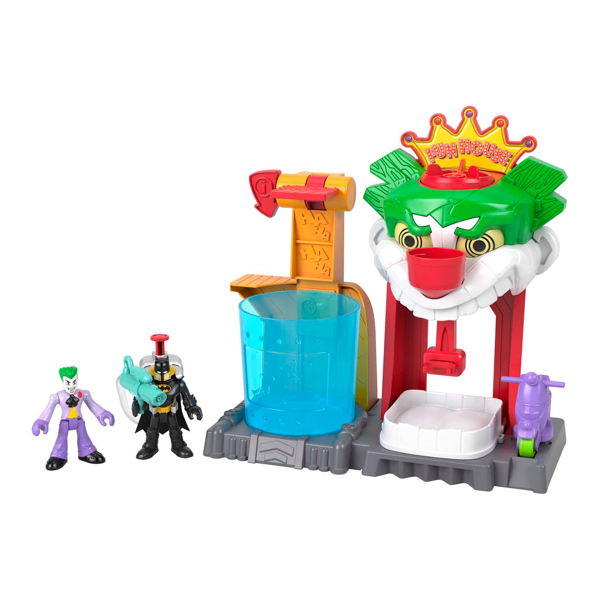 Fisher-Price Imaginext DC Super Friends Batman Toy Color Changers The Joker Funhouse Playset for Preschool Pretend Play Kids Ages 3+ Years