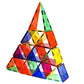 Mag Genius Award Winning Building Tiles Clear Colours 3D Brain Building Blocks, Set of 140 Pieces in Storage Bin