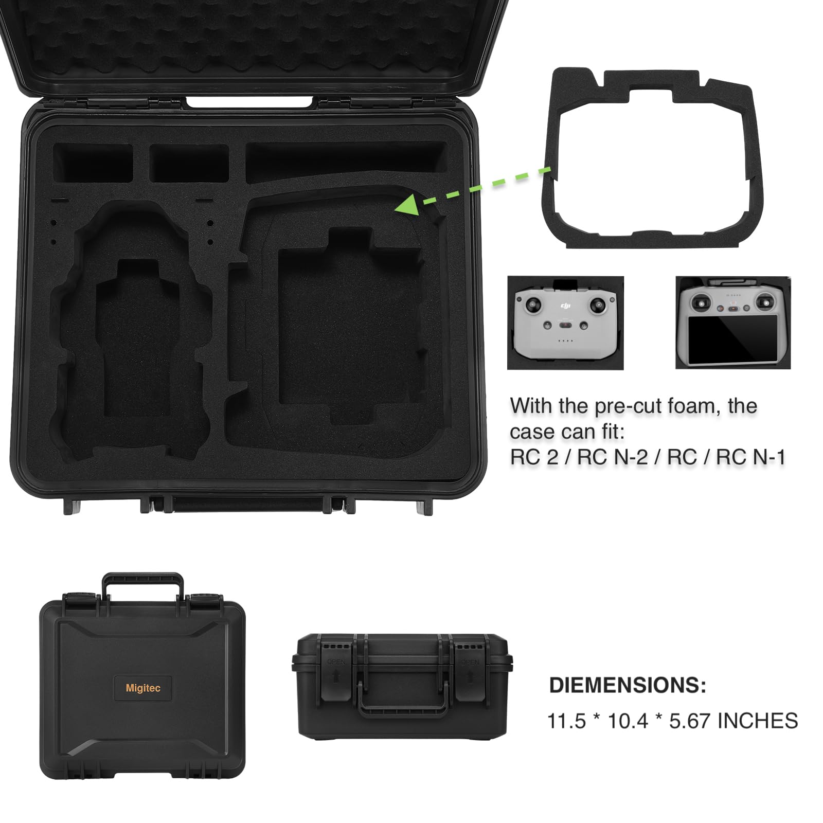 Waterproof Hard Carrying Case for DJI Mini 5 Pro/Mini 4/3 Fly More Combo