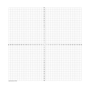 1" Square, Numbered XY Axis Large 3.5'x3.5' Dry-Erase Magnet