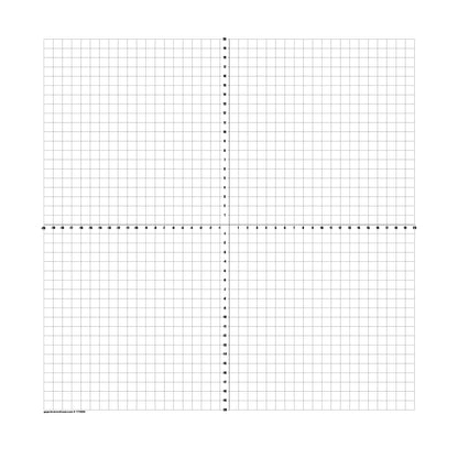 1" Square, Numbered XY Axis Large 3.5'x3.5' Dry-Erase Magnet