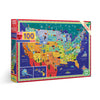eeBoo This Land is Your Land 100 Piece Children's Puzzle, 27" x 18" USA Map
